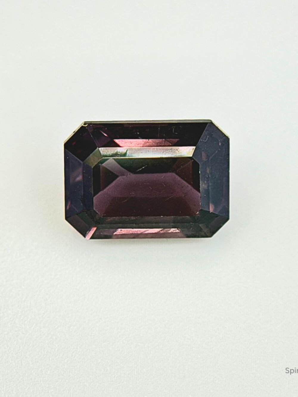 Black Cherry Raspberry Spinel Loose Gemstone 1.25ct Emerald Cut Collector